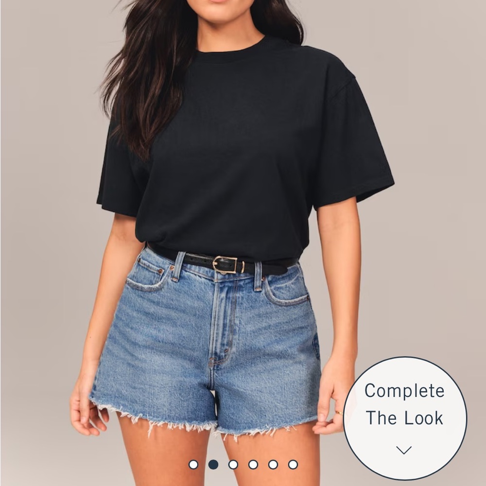 Abercrombie & Fitch Curve Love High Rise 90s Cutoff Shorts